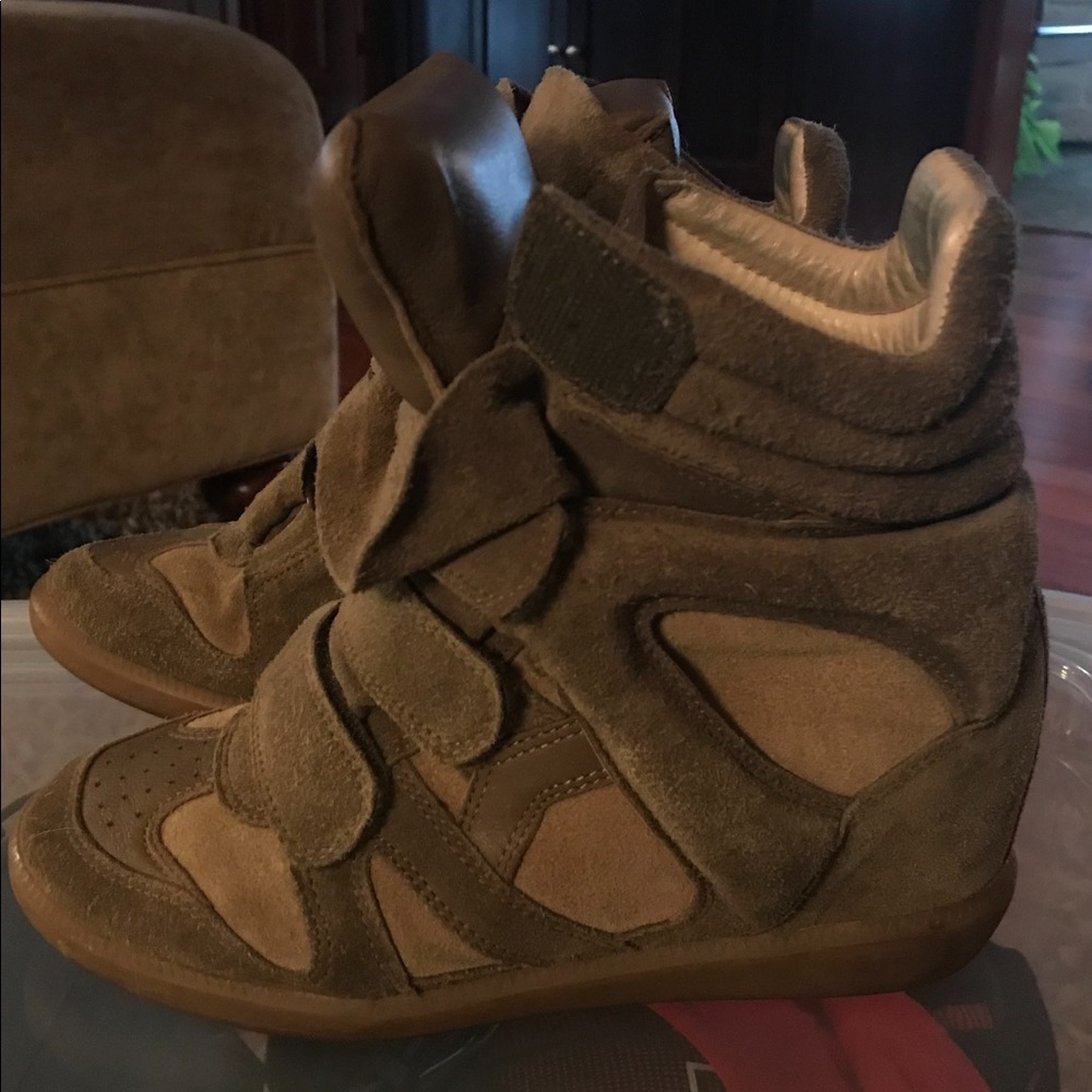 Isabel Marant Bekett high top wedge sneakers